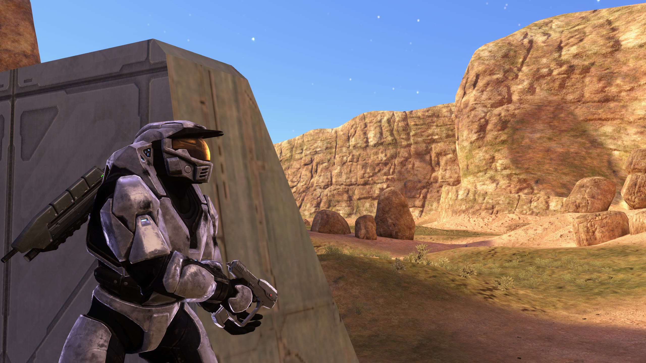 Coagulation from Halo 2, with a Halo CE Spartan looking off into the distance.