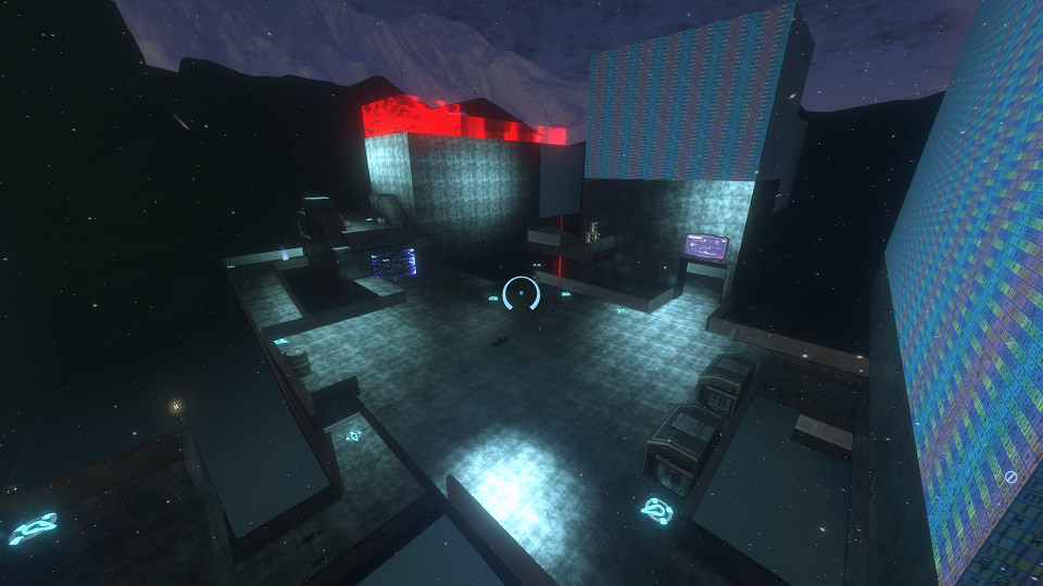 A floating arena space built using Forge mode.