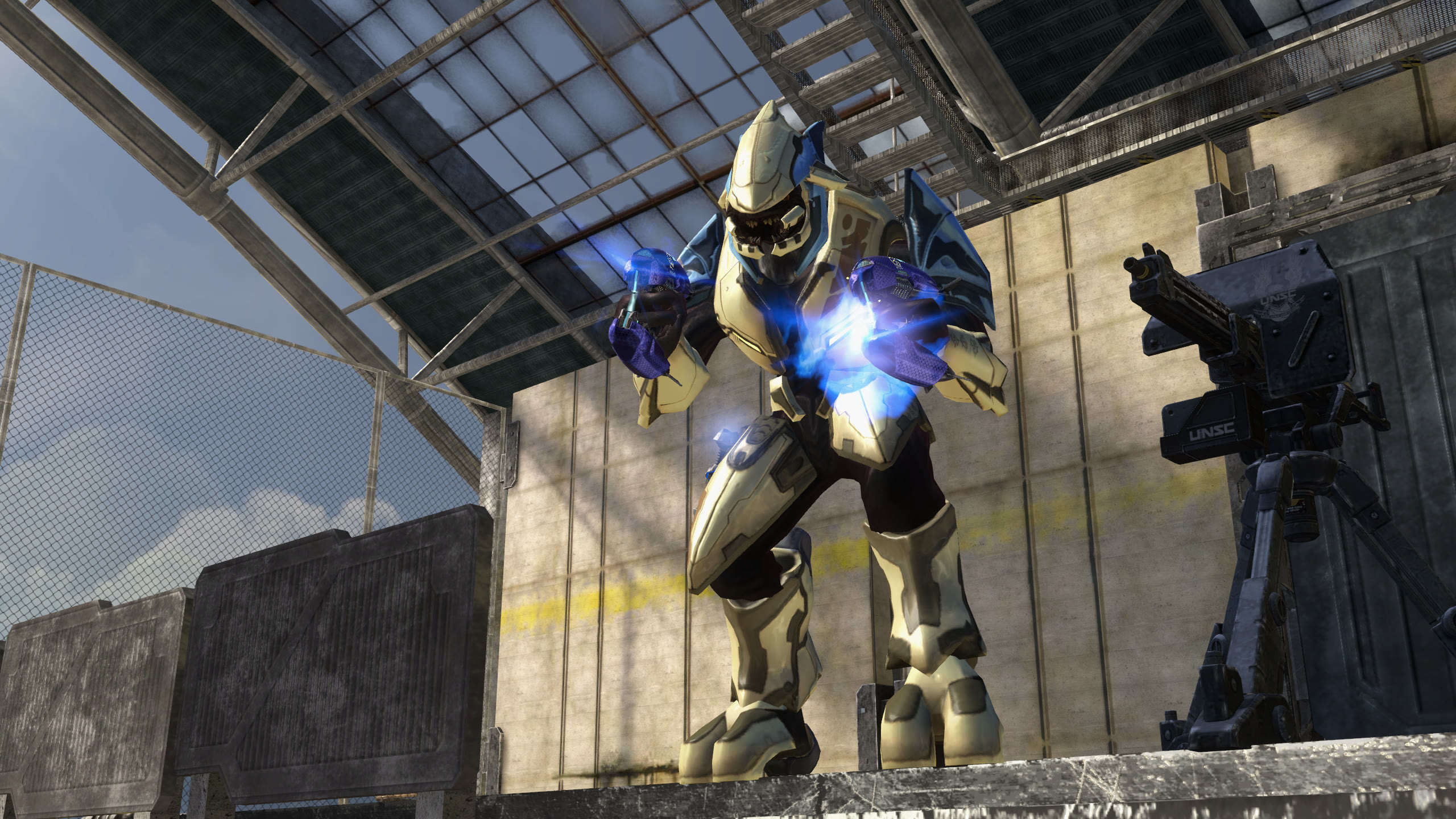 Playable Elite wielding plasma weapons.